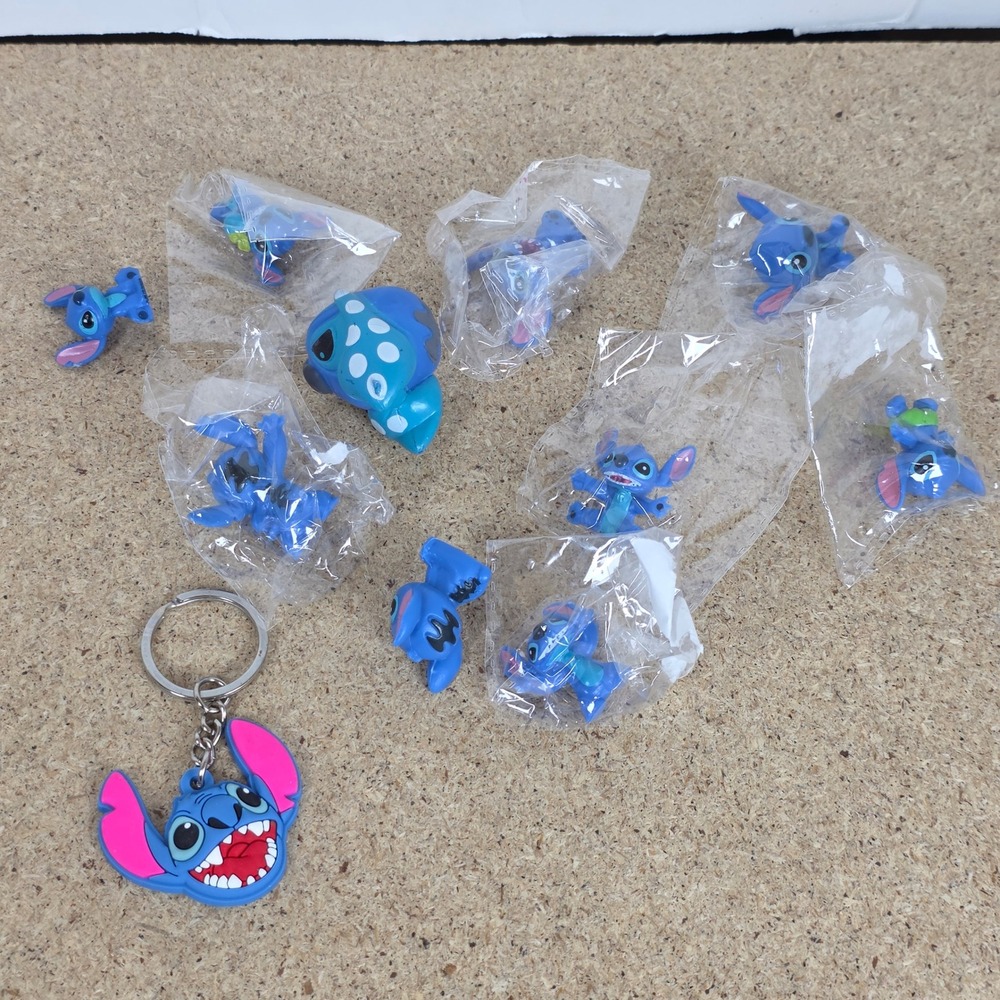 Disney Stitch Keychain Mini Figures Set‎ Collectible Lot Kids Toy